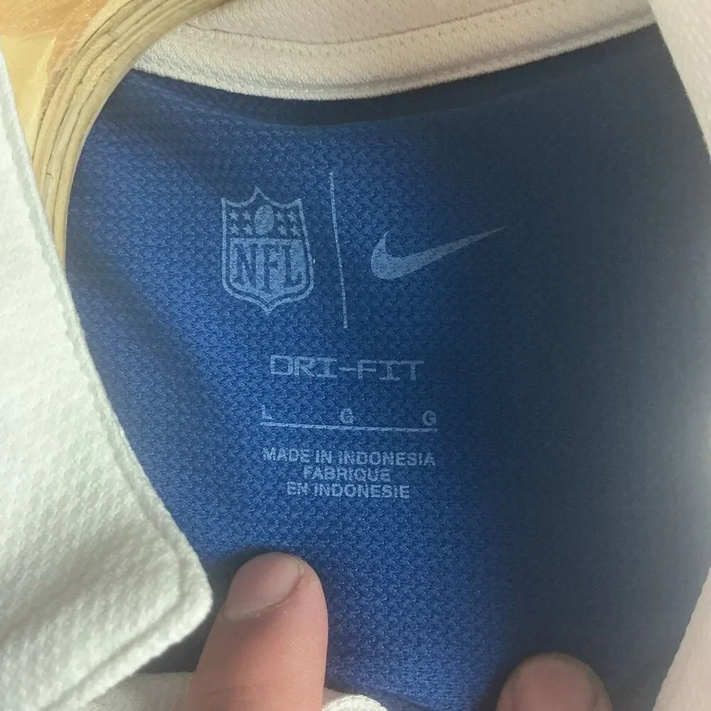 Nike Dri-FIT Indianapolis Colts Polo Shirt Mens Large NFL Blue White